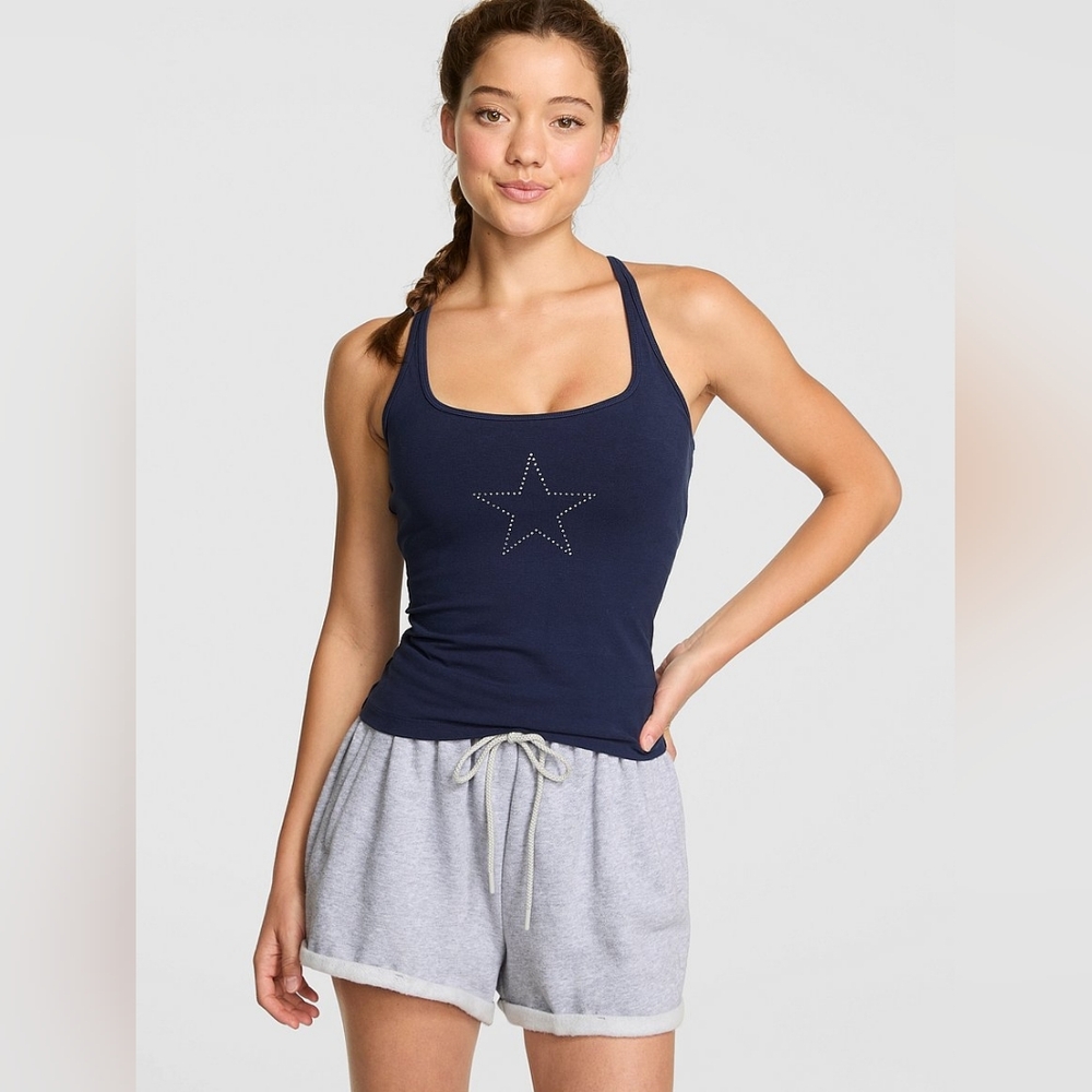 Women's Navy Star Bra Tank Top Size Medium